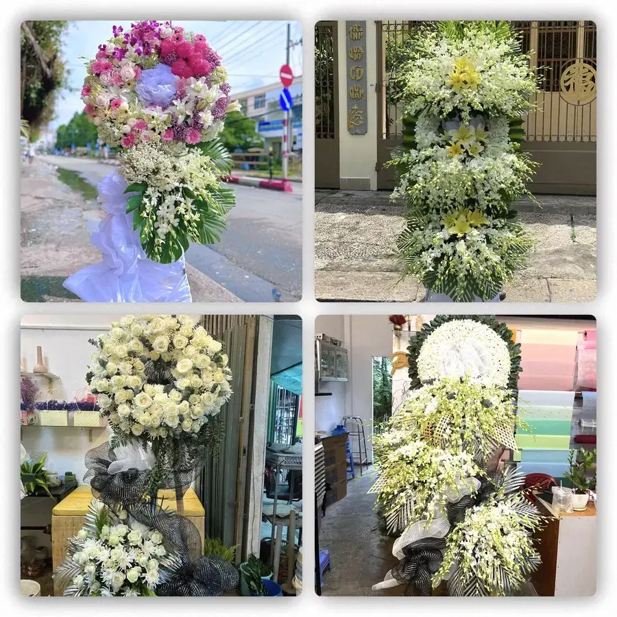 Bốn mẫu hoa đám tang Gia Nghĩa