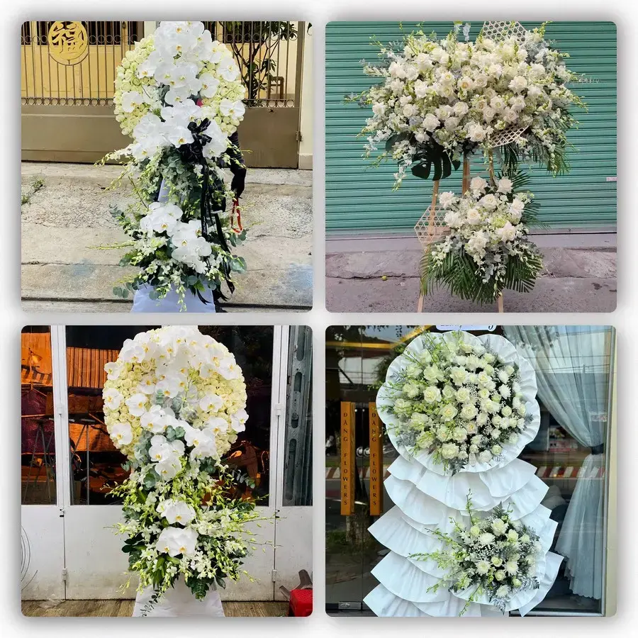 Bốn mẫu hoa đám tang Gò Dầu