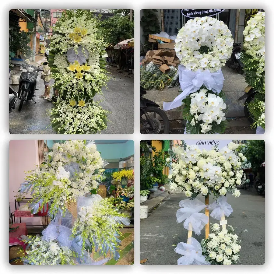 Bốn mẫu hoa đám tang Gôi