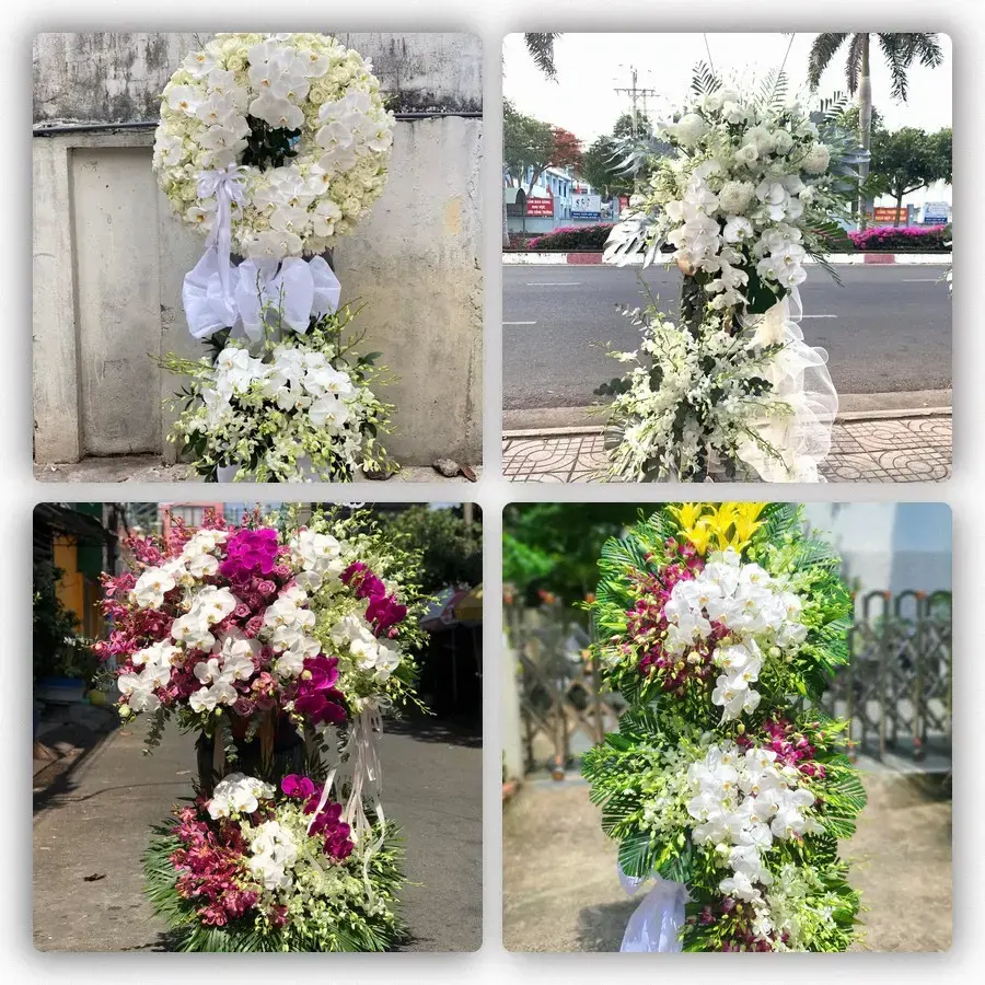 Bốn mẫu hoa đám tang Hạ Hòa