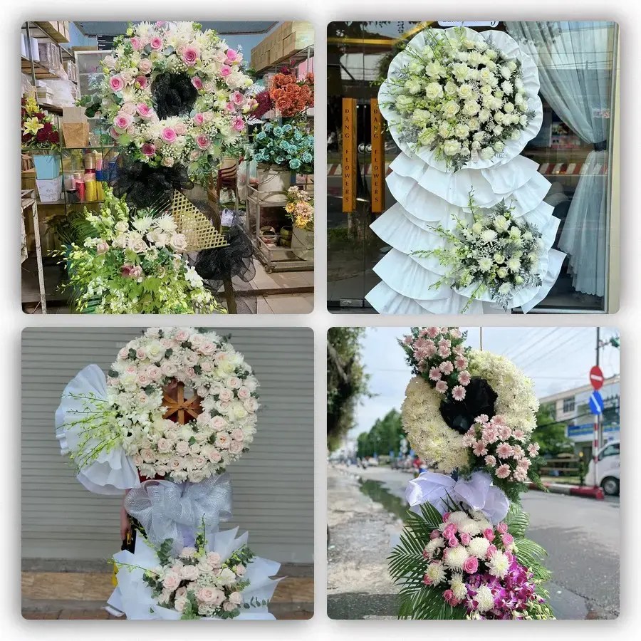Bốn mẫu hoa đám tang Hà Tiên