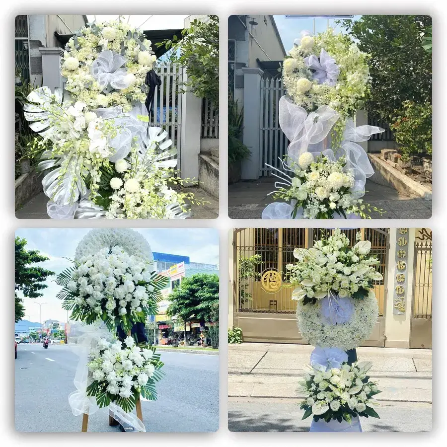 Bốn mẫu hoa đám tang Hà Tĩnh