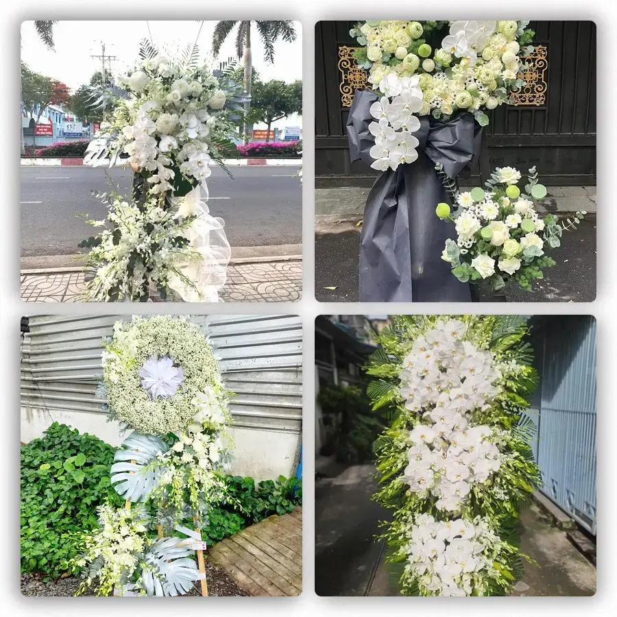 Bốn mẫu hoa đám tang Hàng Trạm