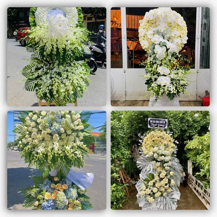 Bốn mẫu hoa đám tang Hát Lót