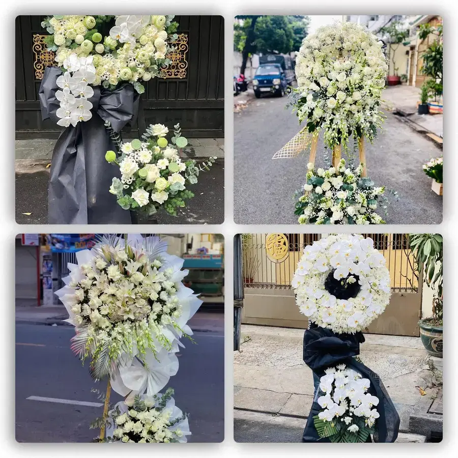 Bốn mẫu hoa đám tang Hậu Lộc