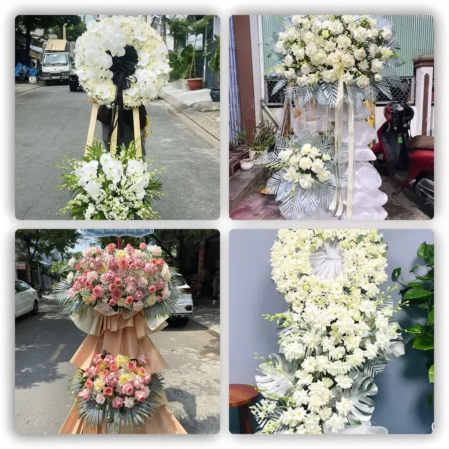 Bốn mẫu hoa đám tang Hiệp Phước