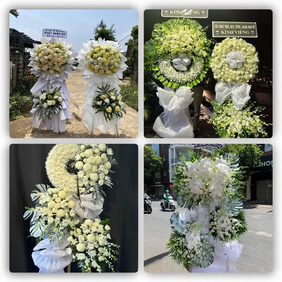 Bốn mẫu hoa đám tang Hồ