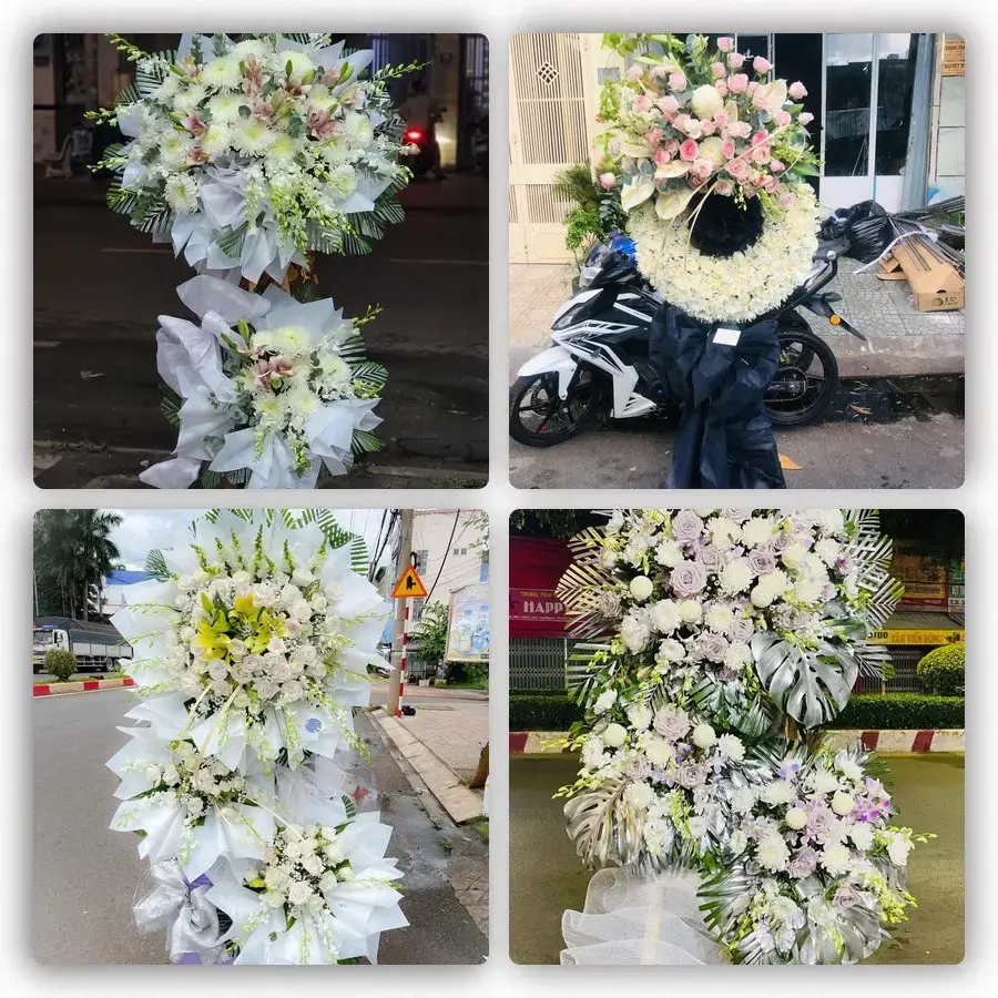 Bốn mẫu hoa đám tang Hòa Thuận