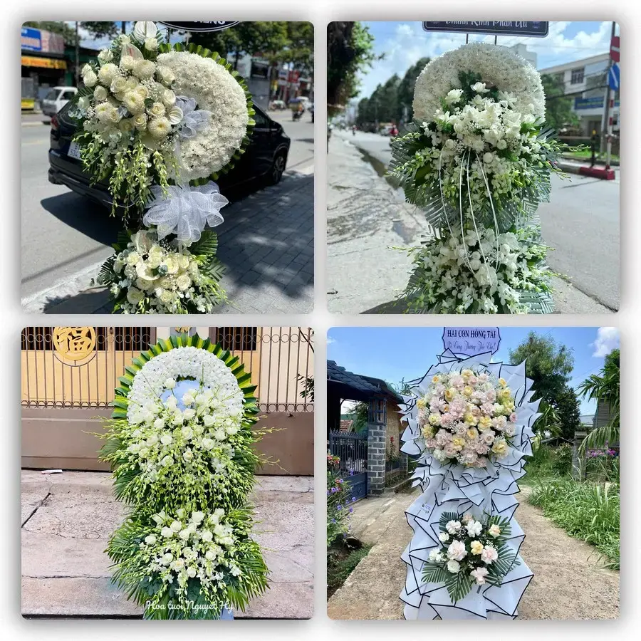 Bốn mẫu hoa đám tang Hoàn Lão