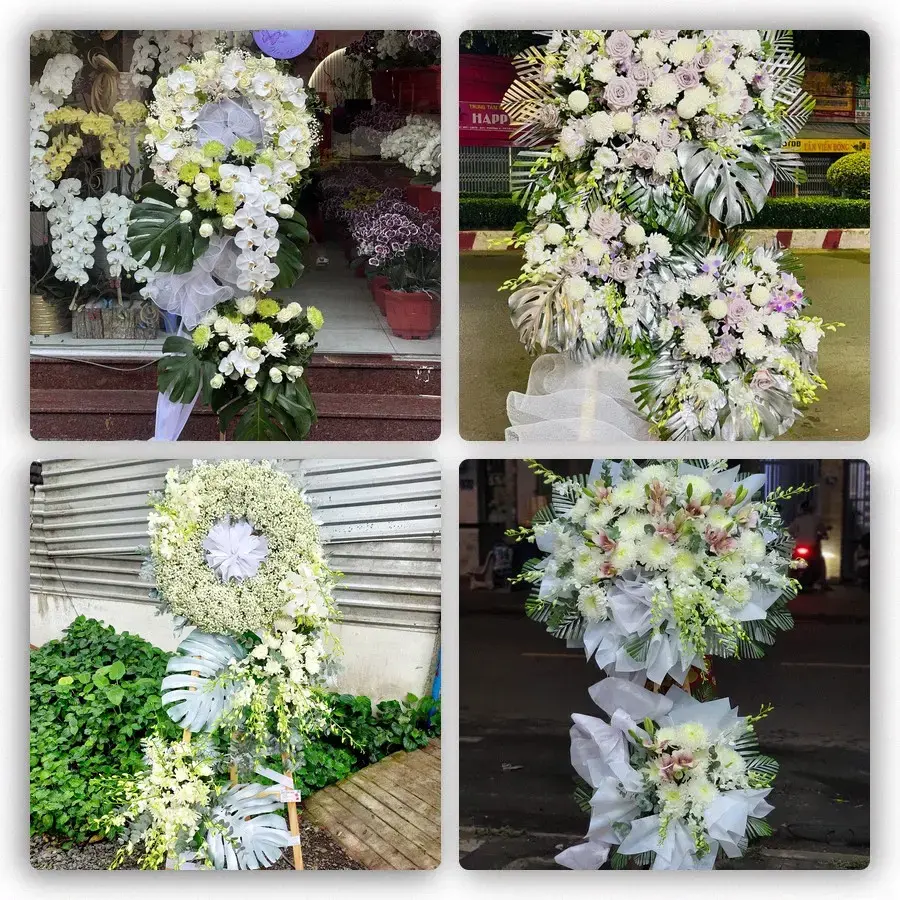 Bốn mẫu hoa đám tang Hóc Môn