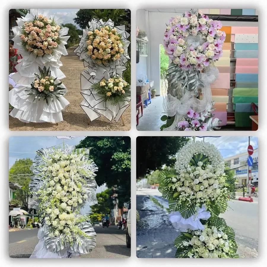 Bốn mẫu hoa đám tang Hồng Lĩnh
