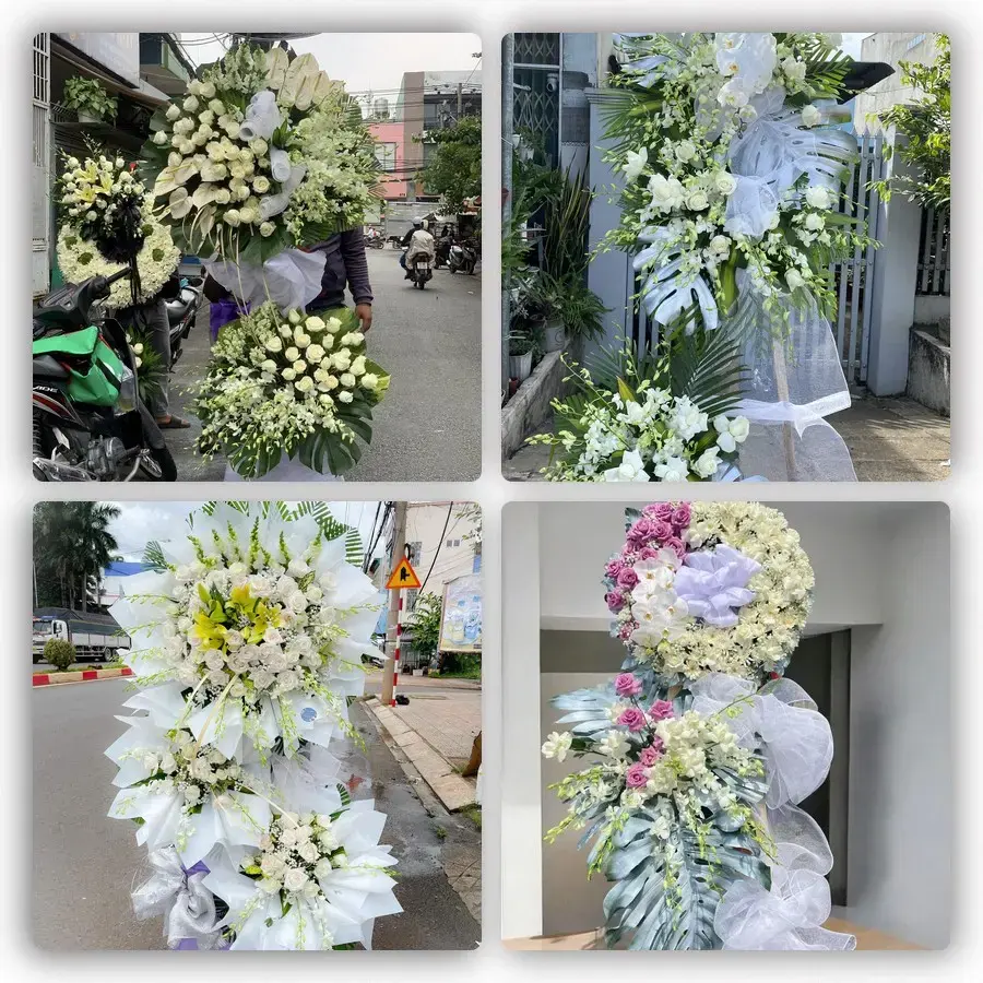 Bốn mẫu hoa đám tang Hưng Hóa