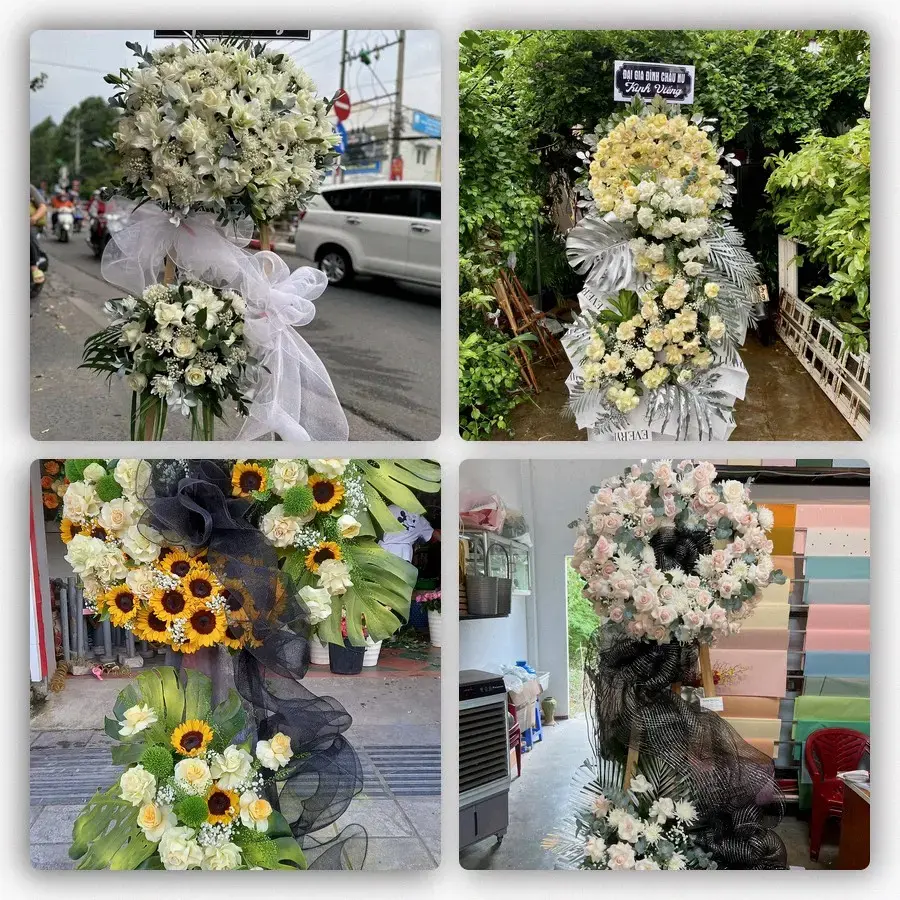 Bốn mẫu hoa đám tang Hưng Lợi