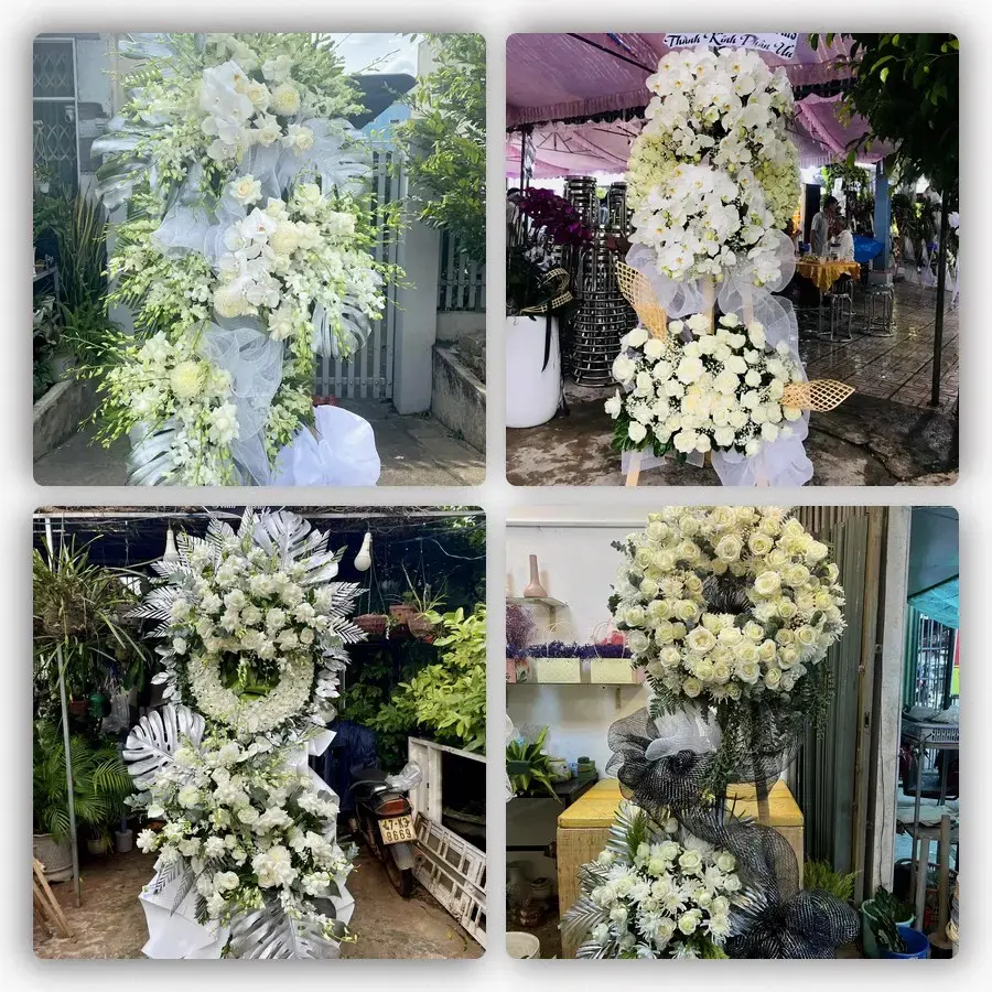Bốn mẫu hoa đám tang Hưng Nguyên