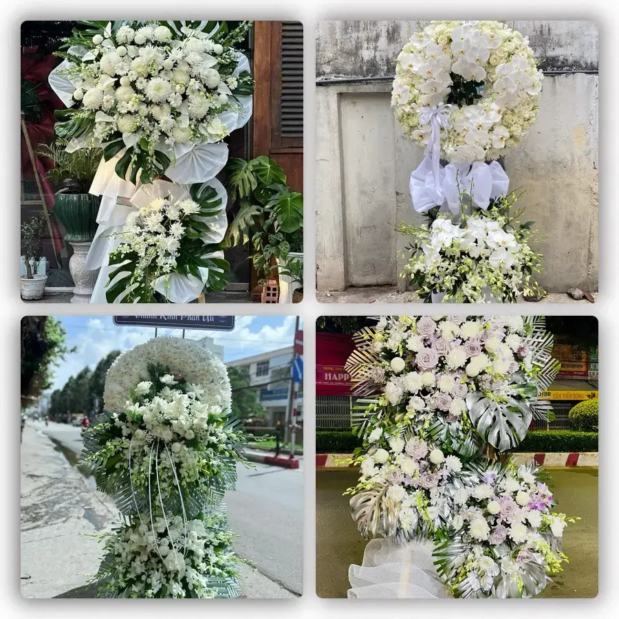 Bốn mẫu hoa đám tang Hưng Yên
