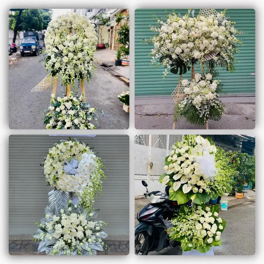 Bốn mẫu hoa đám tang Hương An
