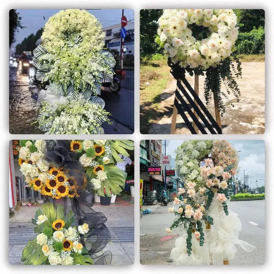 Bốn mẫu hoa đám tang Hương Sơn