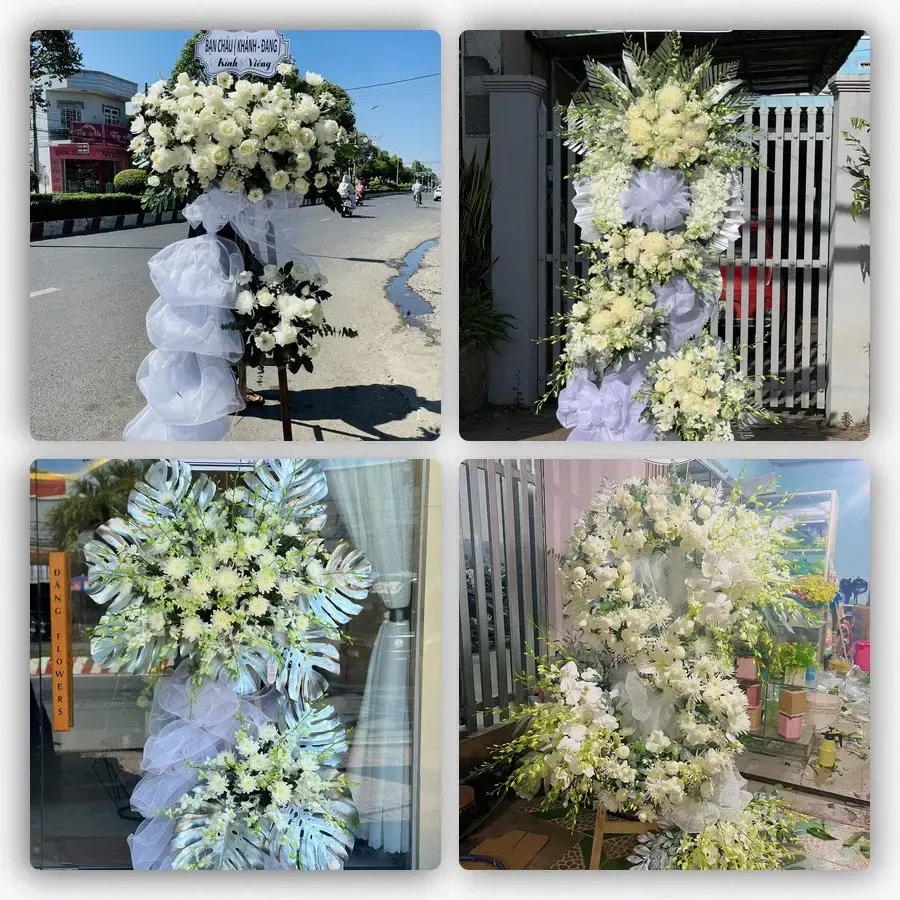 Bốn mẫu hoa đám tang Hương Trà