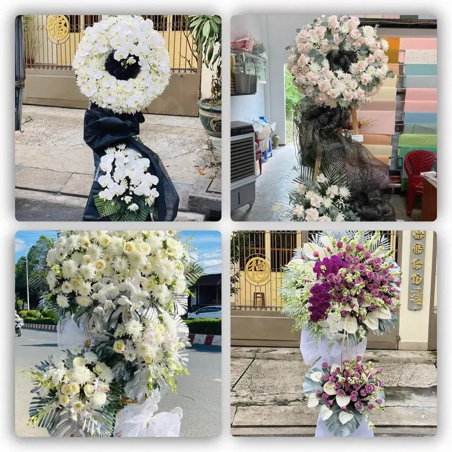 Bốn mẫu hoa đám tang Hữu Lũng