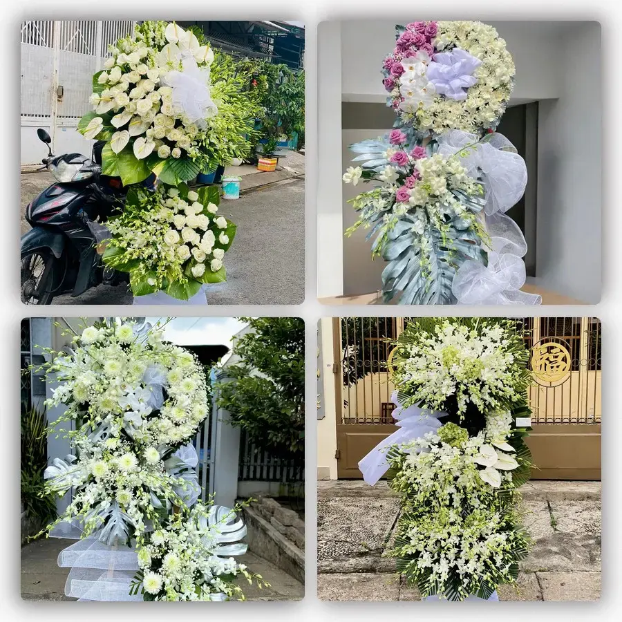 Bốn mẫu hoa đám tang Ia Ly