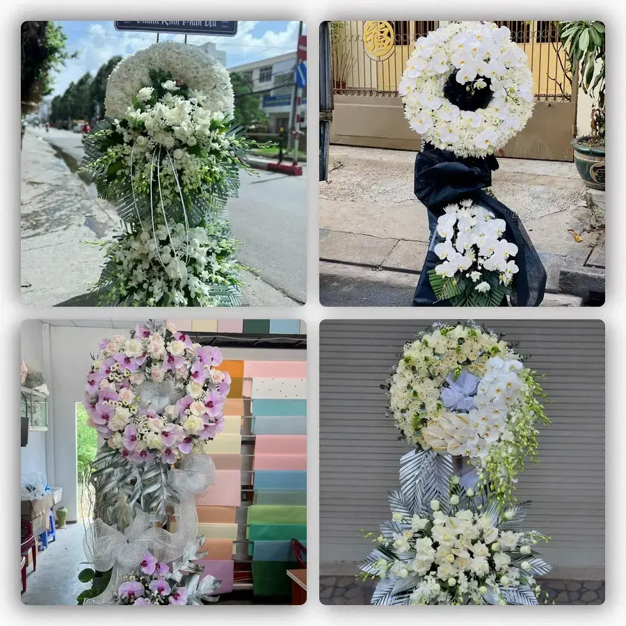 Bốn mẫu hoa đám tang KBang