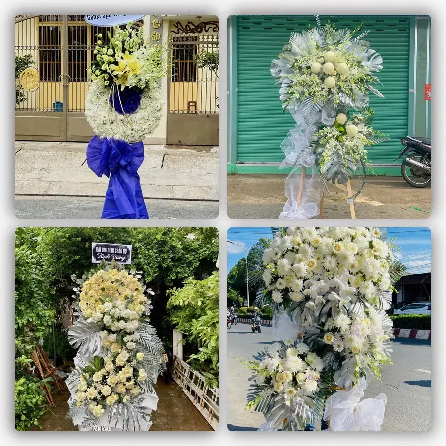 Bốn mẫu hoa đám tang Khánh Vĩnh