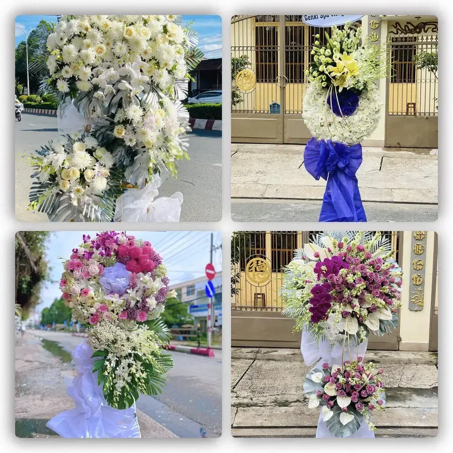 Bốn mẫu hoa đám tang Kiến Đức