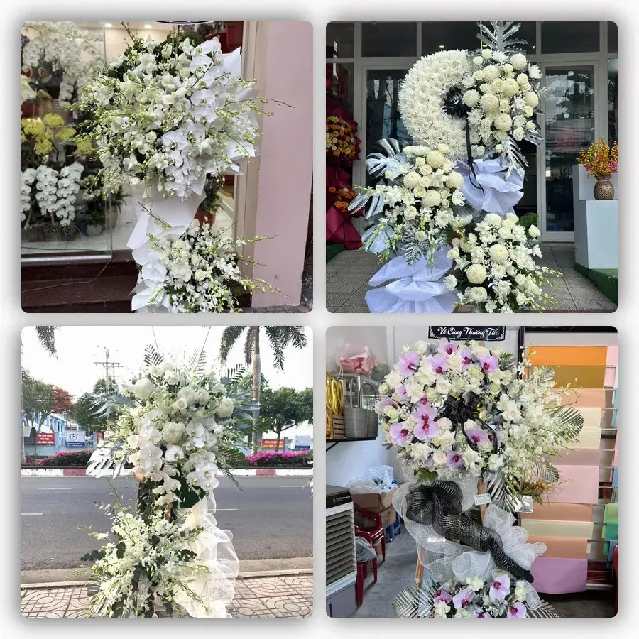 Bốn mẫu hoa đám tang Kiện Khê