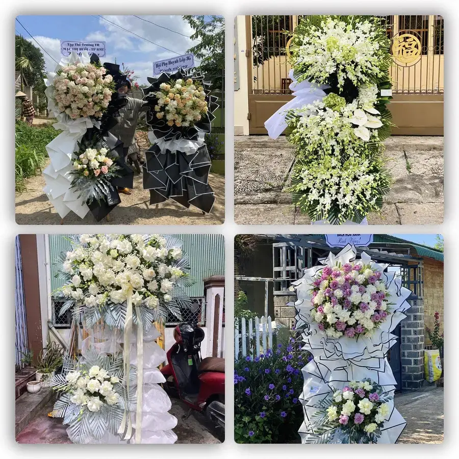 Bốn mẫu hoa đám tang Kiến Xương