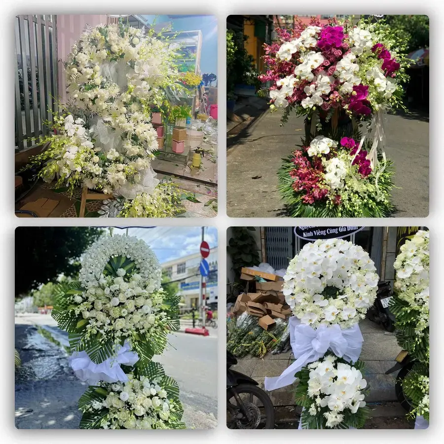 Bốn mẫu hoa đám tang Kim Sơn