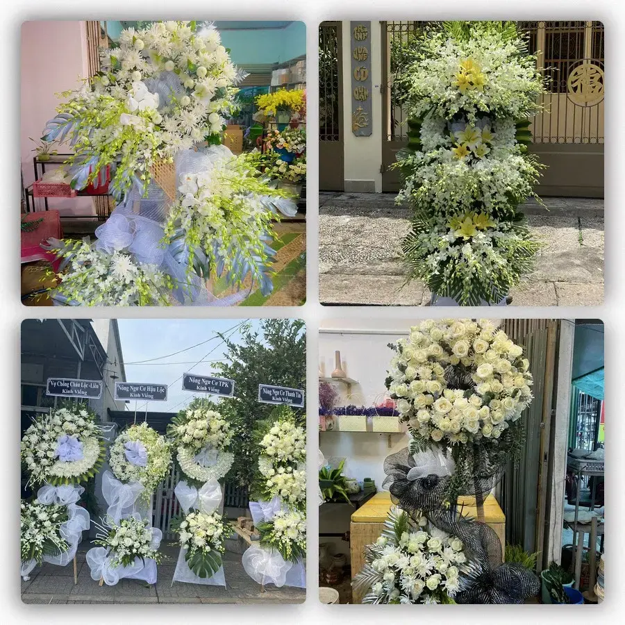 Bốn mẫu hoa đám tang Kim Tân