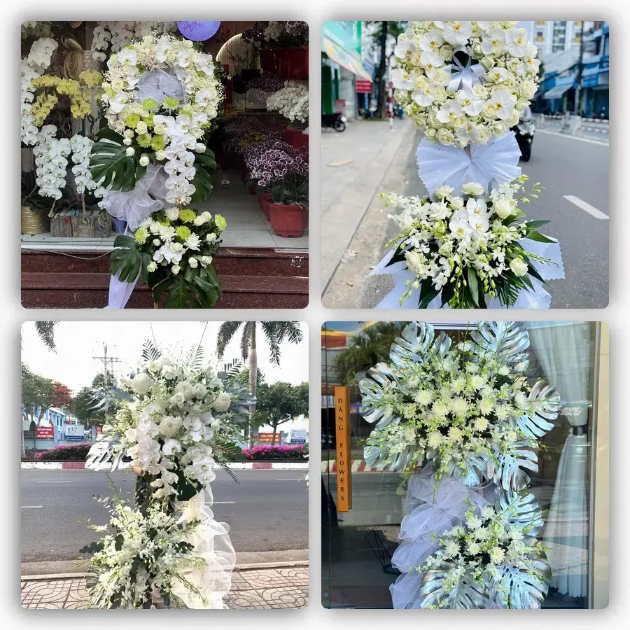 Bốn mẫu hoa đám tang Kinh Môn