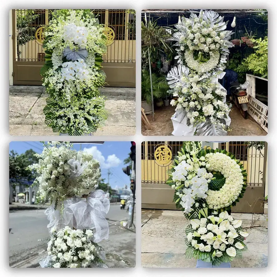 Bốn mẫu hoa đám tang Kon Dơng