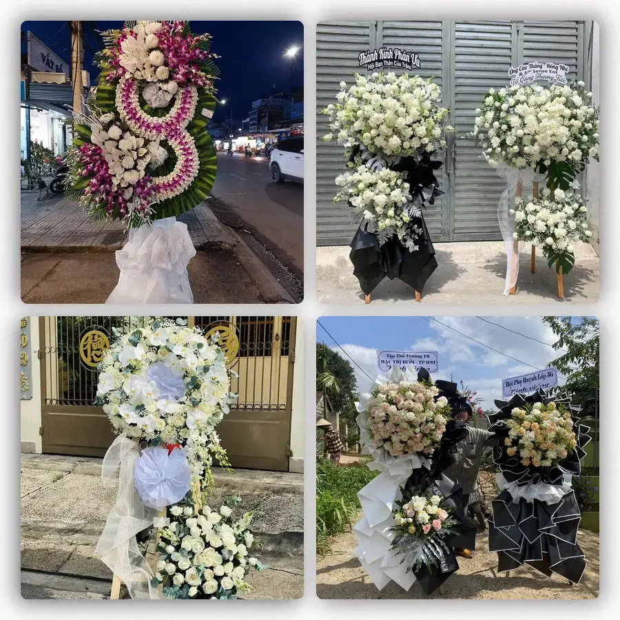 Bốn mẫu hoa đám tang Kon Tum