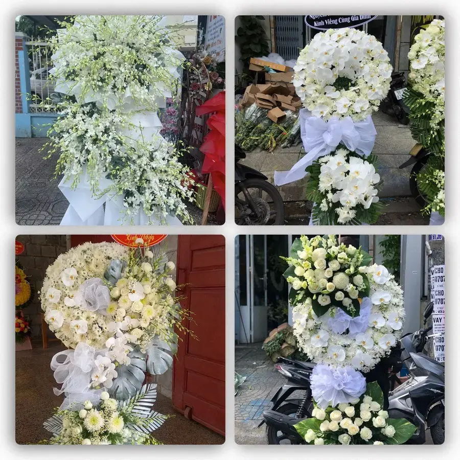 Bốn mẫu hoa đám tang Krông Klang