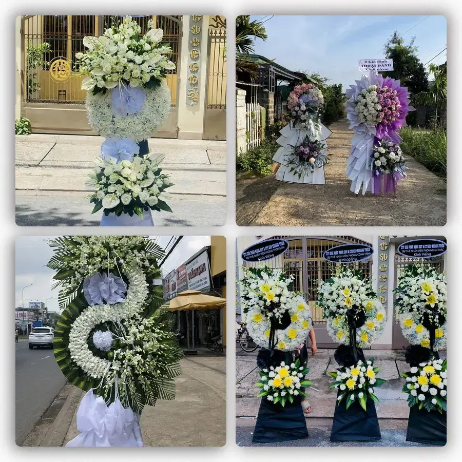 Bốn mẫu hoa đám tang Kỳ Anh
