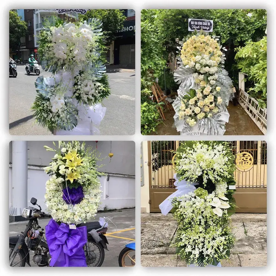 Bốn mẫu hoa đám tang Lạc Tánh