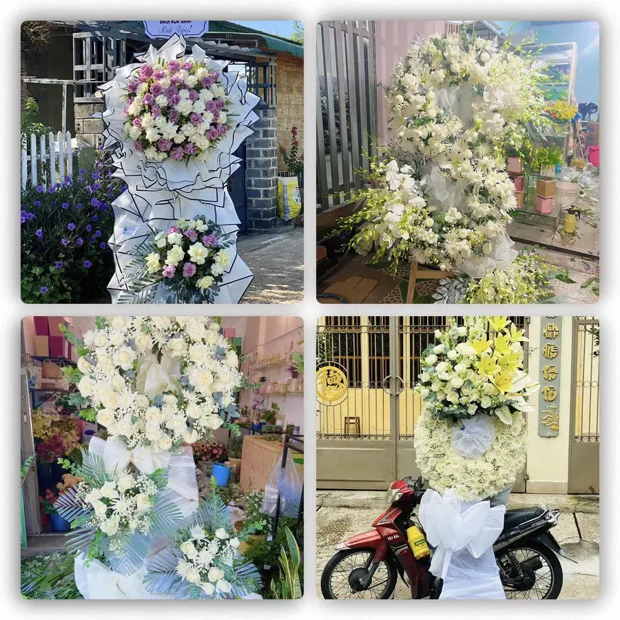Bốn mẫu hoa đám tang Lai Châu