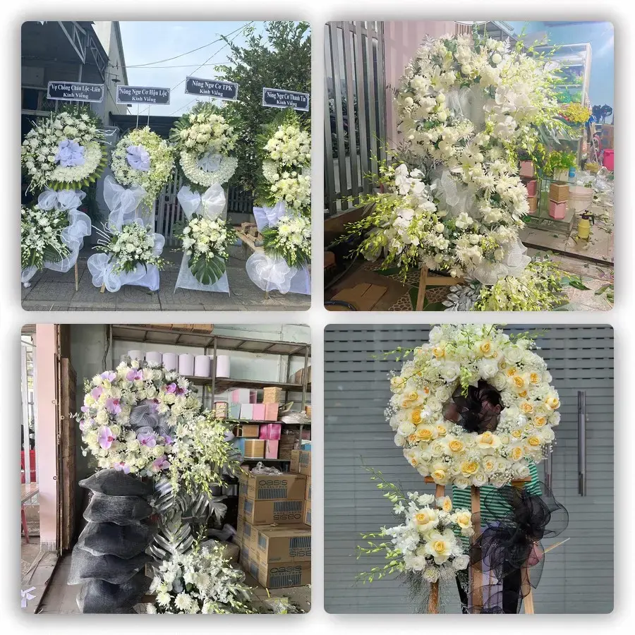Bốn mẫu hoa đám tang Liên Hương