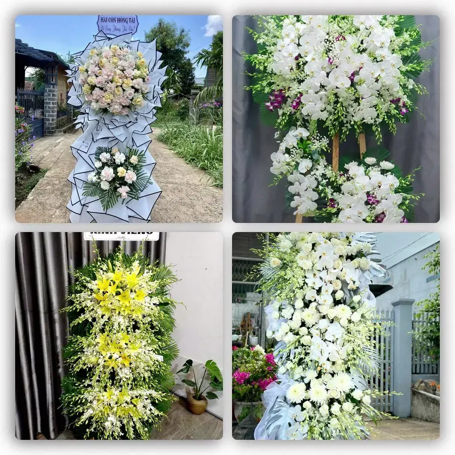 Bốn mẫu hoa đám tang Liên Sơn