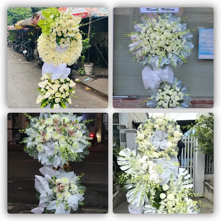 Bốn mẫu hoa đám tang Lộc Thắng