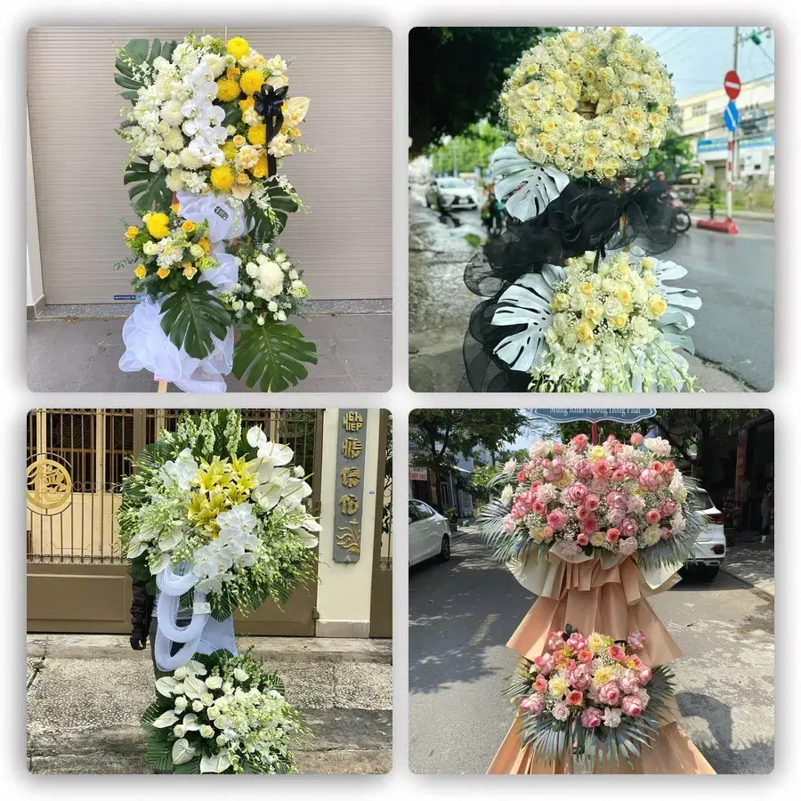 Bốn mẫu hoa đám tang Long Khánh