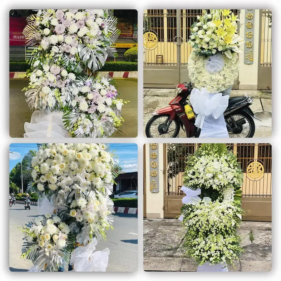 Bốn mẫu hoa đám tang Long Mỹ