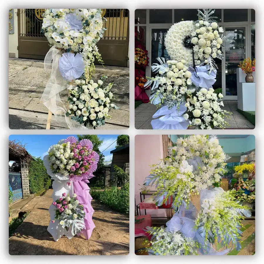 Bốn mẫu hoa đám tang Long Xuyên