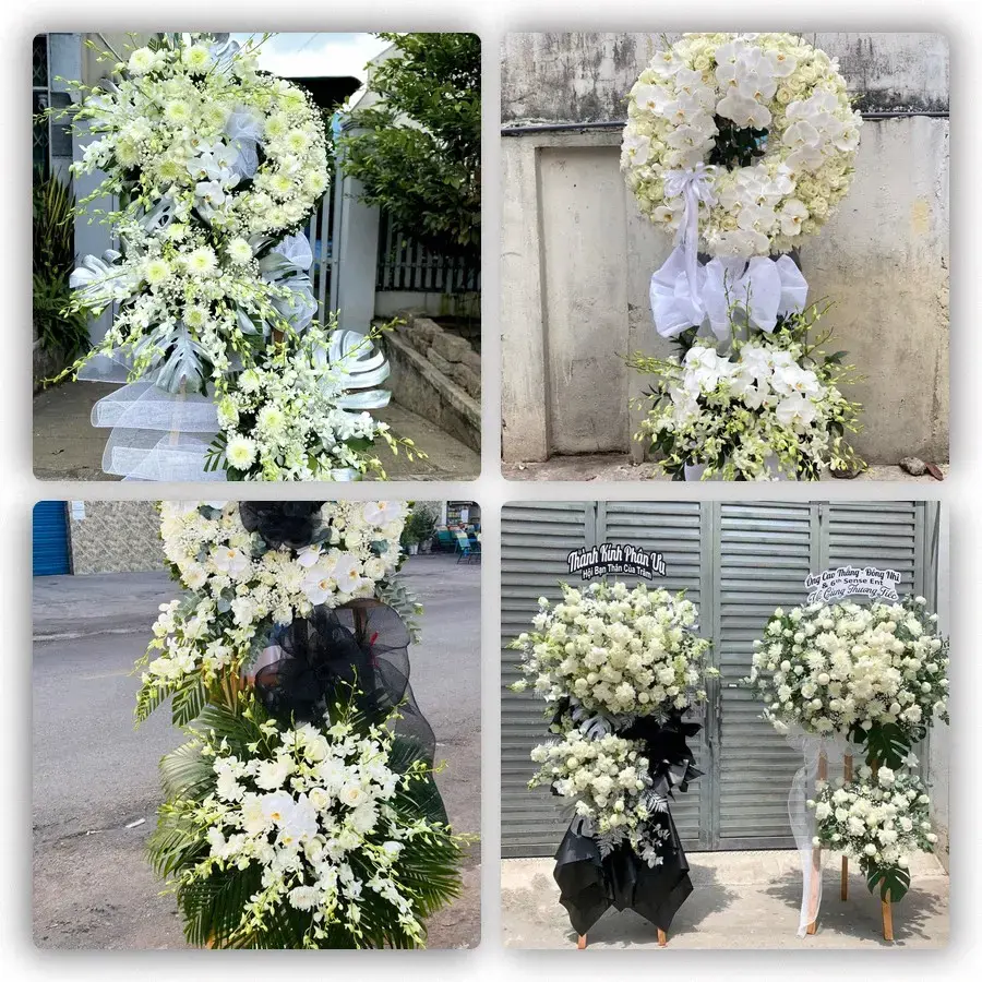 Bốn mẫu hoa đám tang Mai Châu