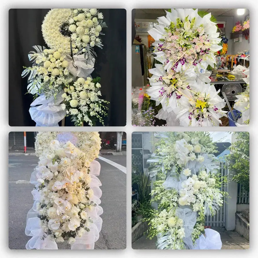 Bốn mẫu hoa đám tang Minh Lương