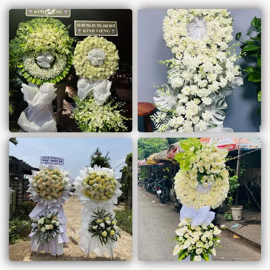Bốn mẫu hoa đám tang Móng Cái