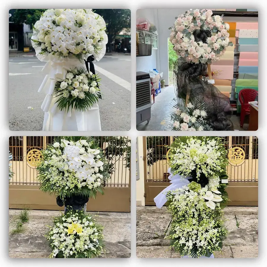 Bốn mẫu hoa đám tang Mường Khương