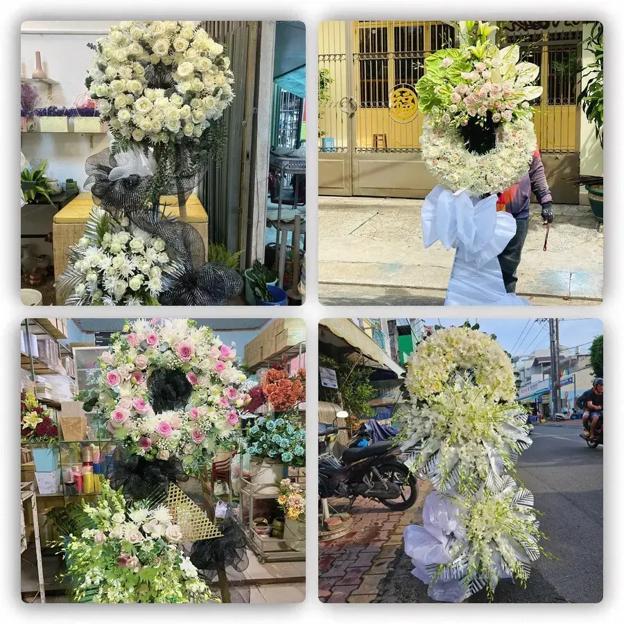 Bốn mẫu hoa đám tang Mường Xén
