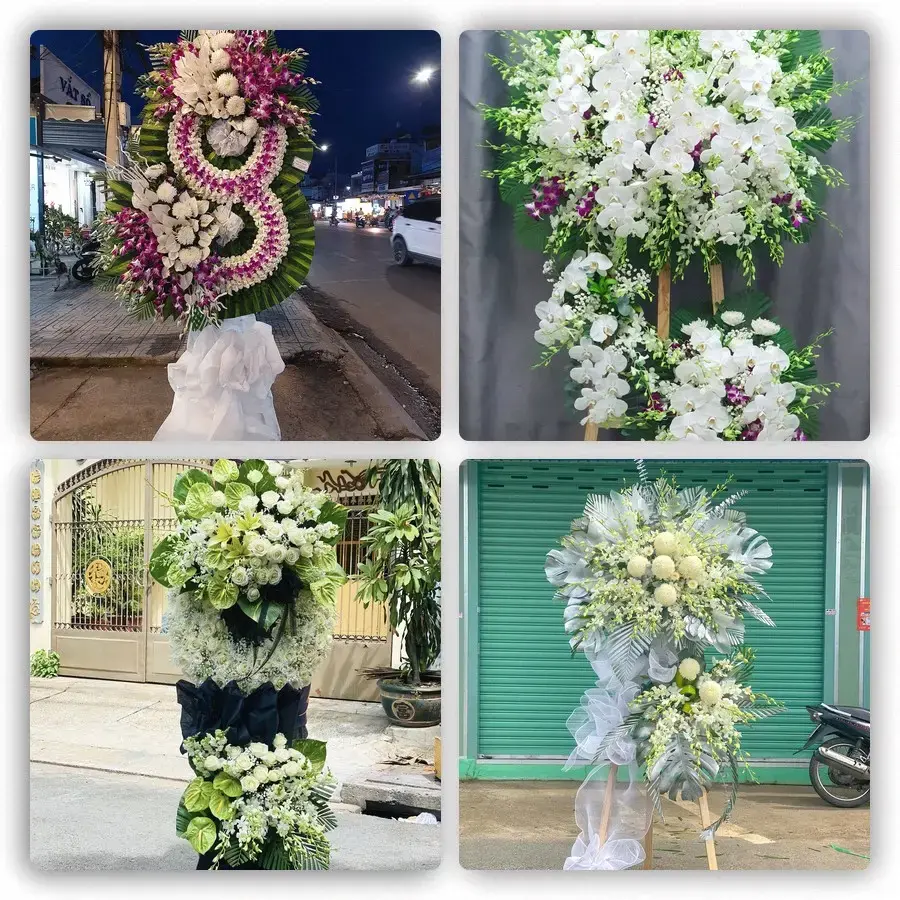 Bốn mẫu hoa đám tang Mỹ Long